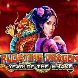 Floating Dragon Year of the Snake slot logo by Pragmatic Play at Hopa Casino